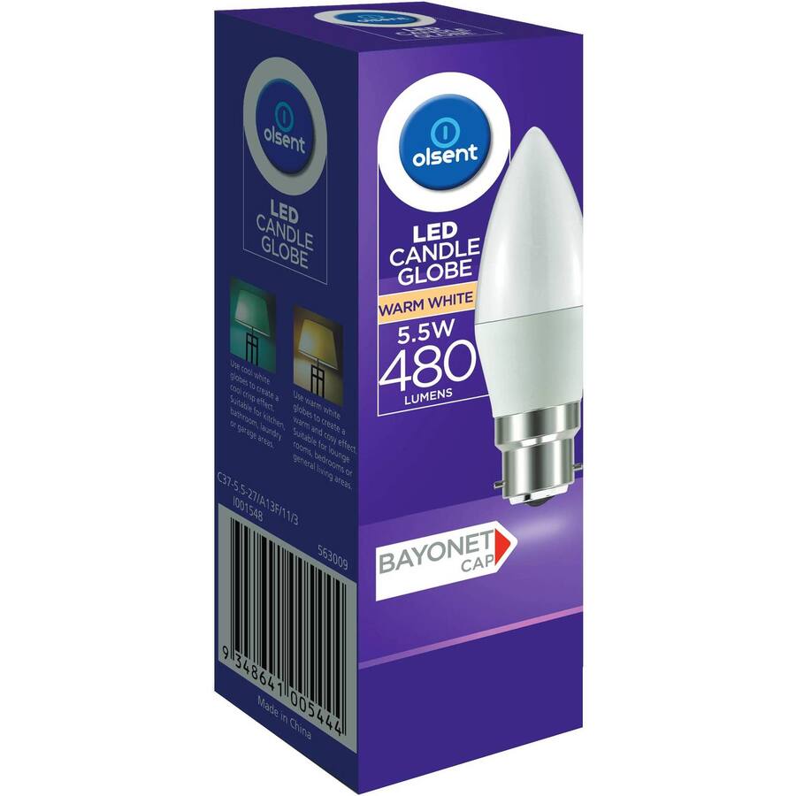 Olsent Led Candle Bulb Bayone 5.5W 480Lm