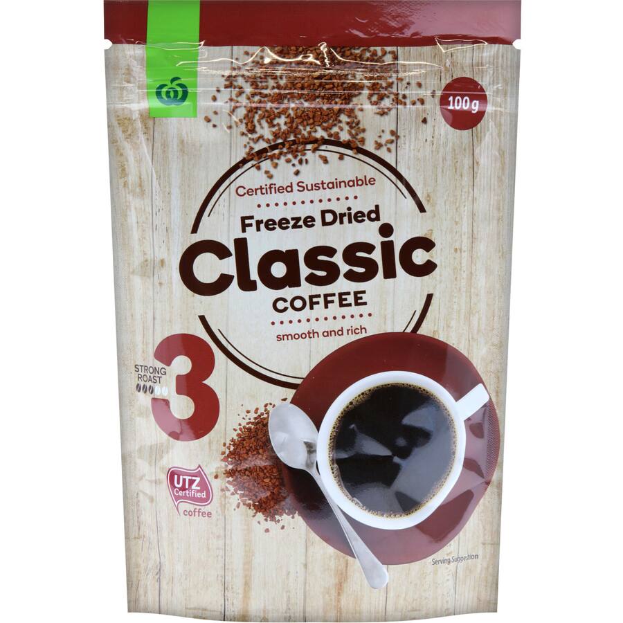 Woolworths Instant Coffee Freeze Dried Classic