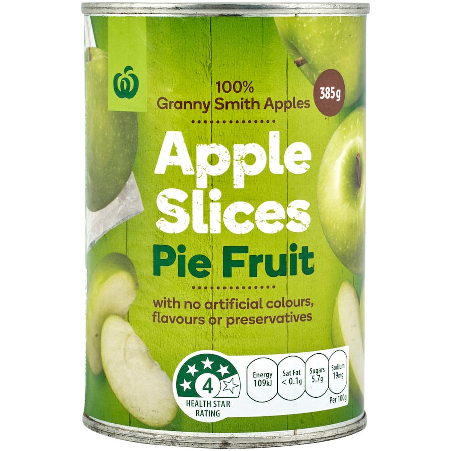 Woolworths Tinned Apples Fruit Pie Slices