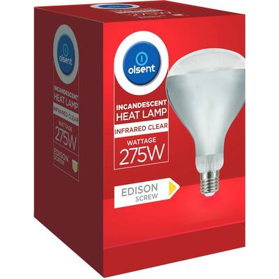 olsent heat lamp bulb screw 275w