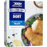 sealord fish fillets dory classic crumb 320g (4pk)