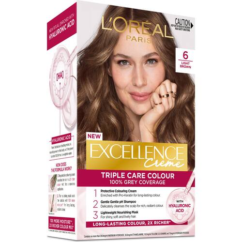 Loreal Excellence Hair Colour Light Brown 6