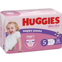huggies ultra dry nappy pants girls size 5 (12-17kg) (26pk)