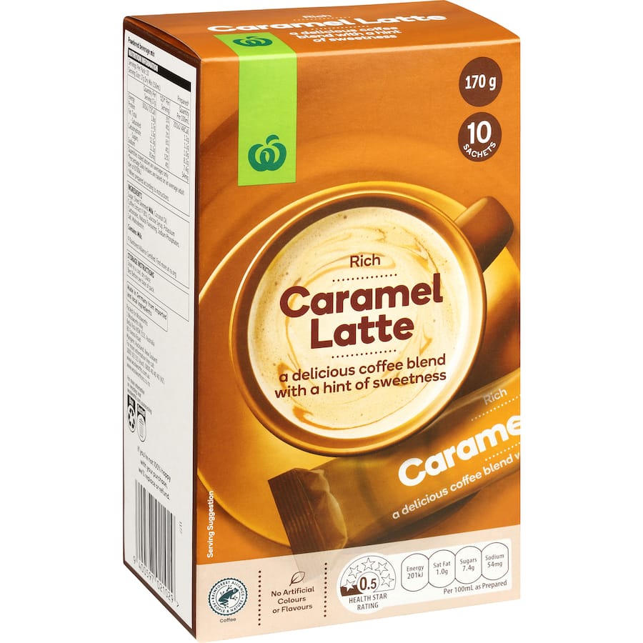 Woolworths Coffee Sachets Caramel Latte