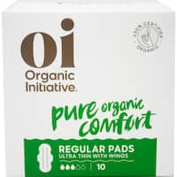 Oi 100% Organic Cotton Pads Ultra Thin Regular