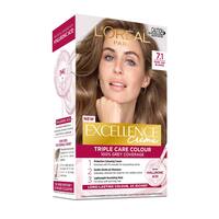 loreal excellence hair colour dark ash blonde 7.1