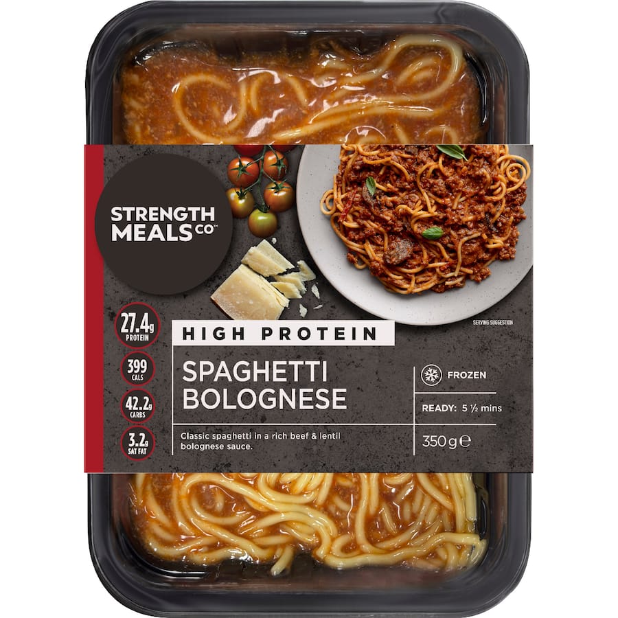 Strength Meals Co Frozen Meal Spaghetti Bolognese