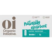 oi 100% organic cotton tampons super