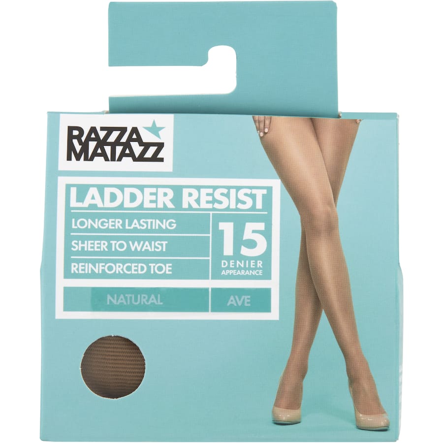 Razzamatazz Ladder Resist Pantyhose Average Natural 15 Denier