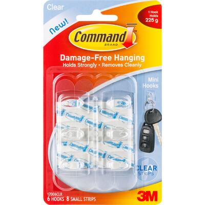 3m command hooks & hangers mini adhesive hooks