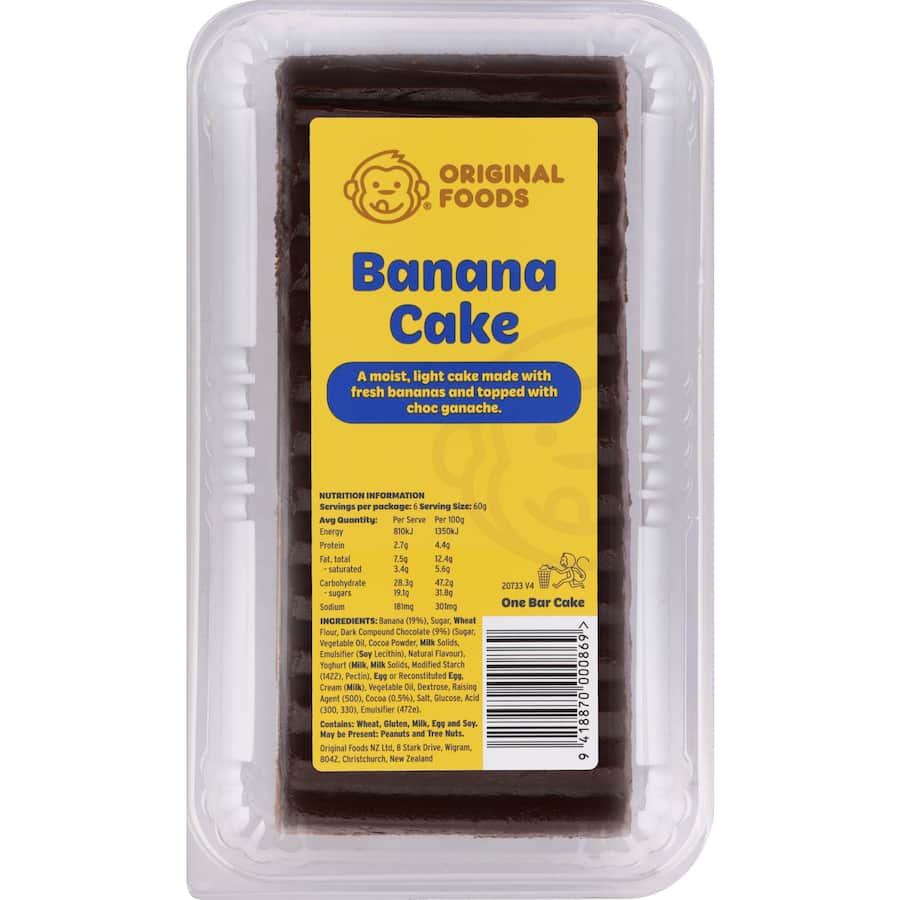 Original Foods Banana Cake Goofy Bar
