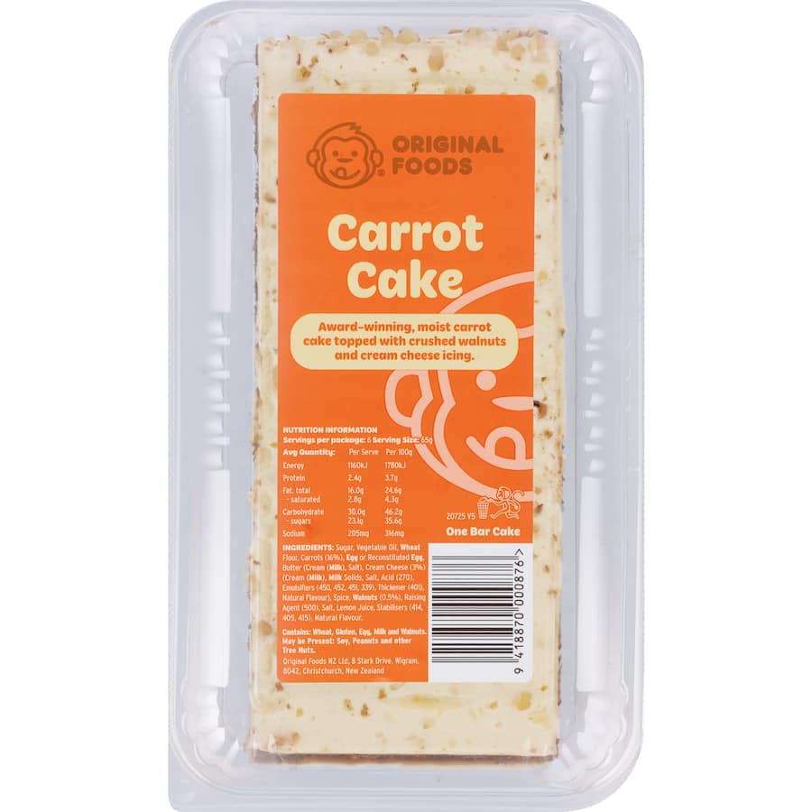 Original Foods Carrot Cake Goofy Bar