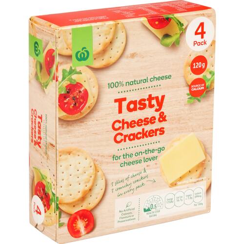 Countdown Cheese Cracker Tasty 4pk 120g bunch