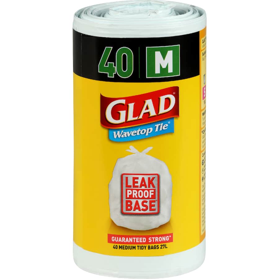 Glad Bin Liners Wavetop Ties Med