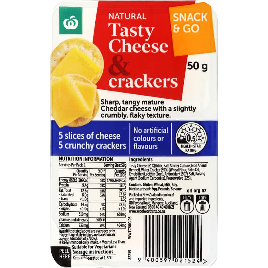 Woolworths Cheese Snack Crackers & Tasty