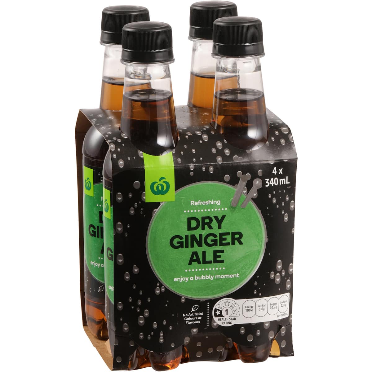 Woolworths Dry Ginger Ale 4pk bunch