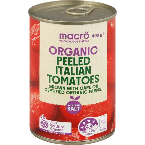 Macro Organic Peeled Tomatoes Italian No Added Salt