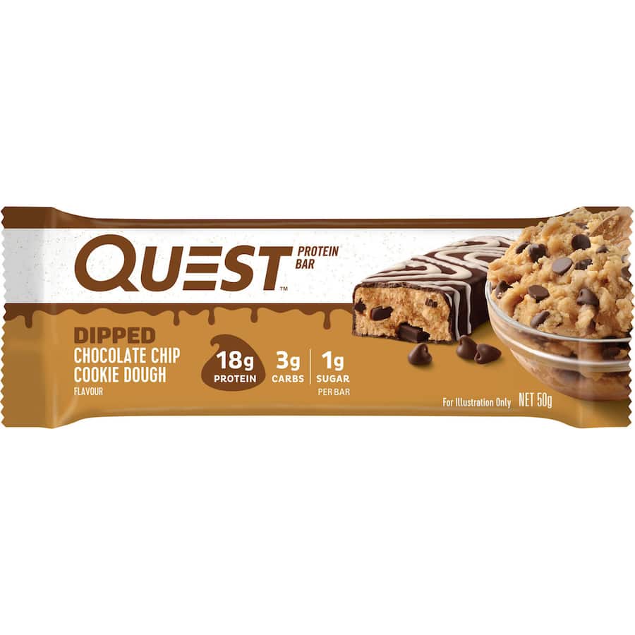 Quest Protein Bar Dipped Chocolate Chip Cookie Dough