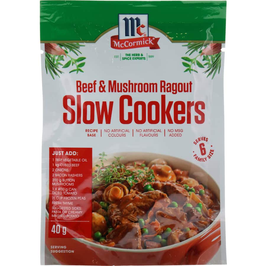 Mccormick Slow Cookers Meal Base Beef & Mushroom