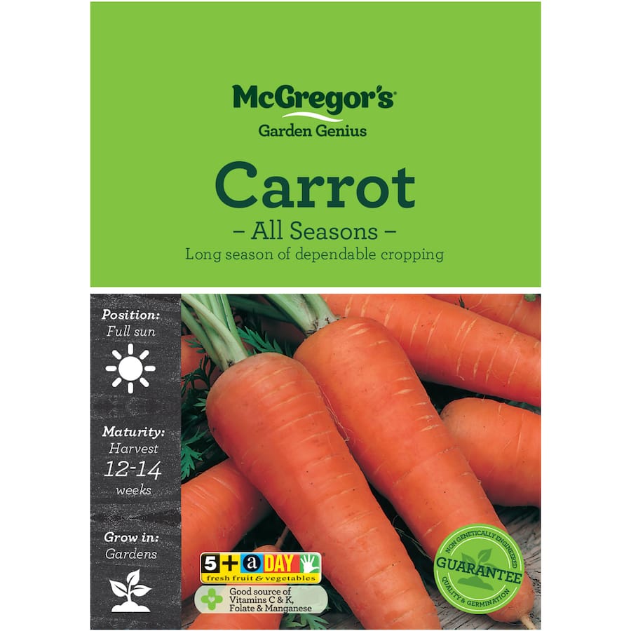Mcgregors Vegetable Seeds Carrot Seasons