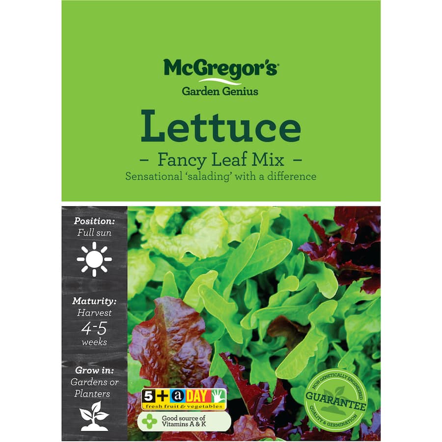 Mcgregors Vegetable Seeds Lettuce Leaf Mix