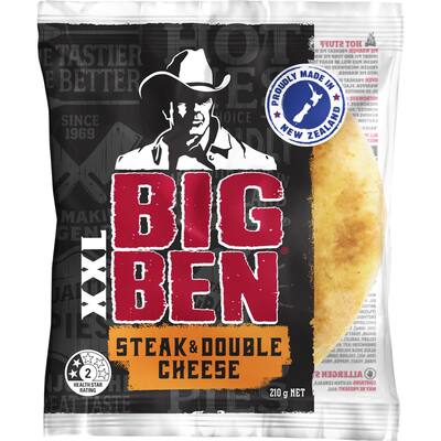 big ben xxl chilled single pie steak & cheese