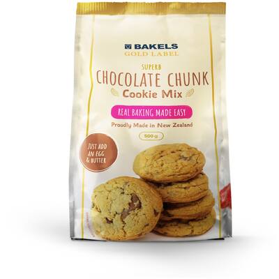 bakels gold label cookie mix chocolate chunk
