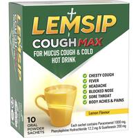 Lemsip Cough Max For Mucus Cough And Cold Lemon Hot Drink Sachets