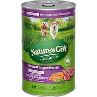 nature's gift wet dog food lamb, vegetables & barley