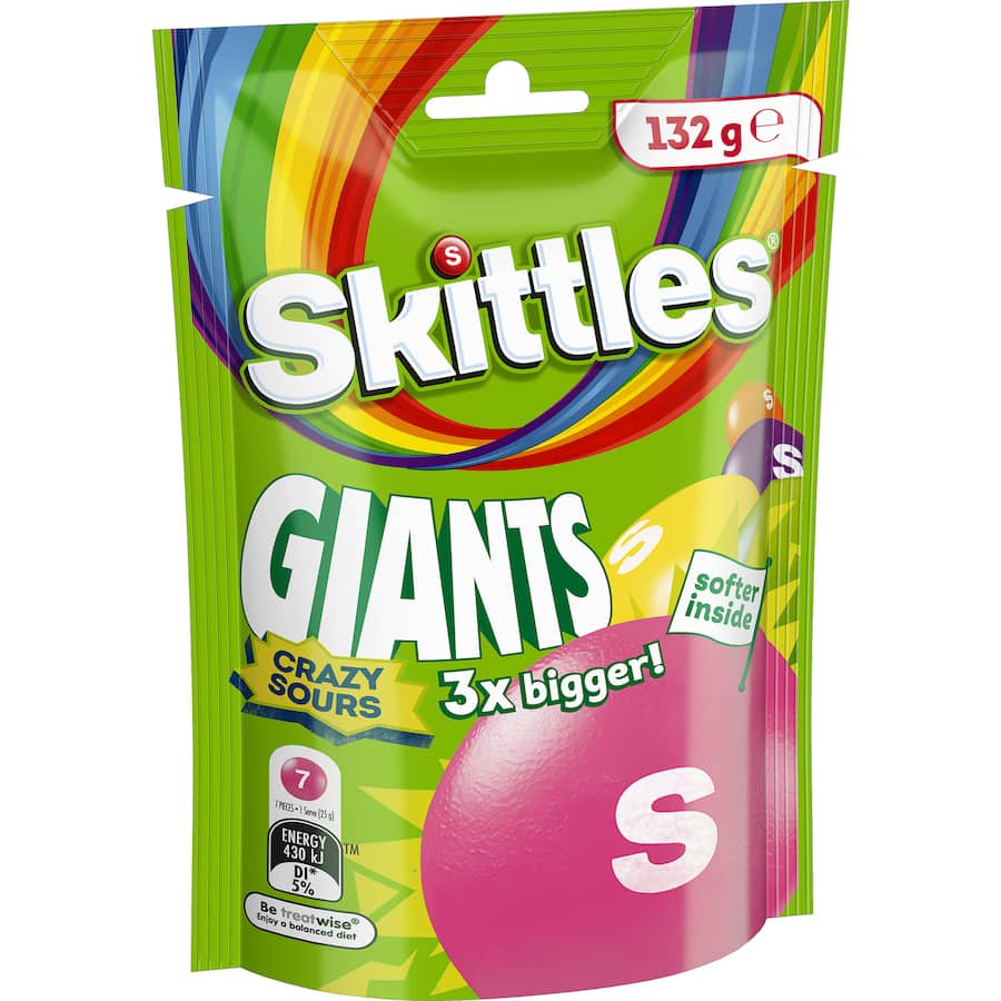 Skittles Giants Sweets Crazy Sours