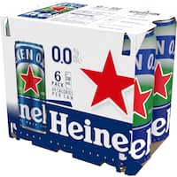 Heineken 0.0% Alcohol Free Lager Beer Cans (6x330ml)