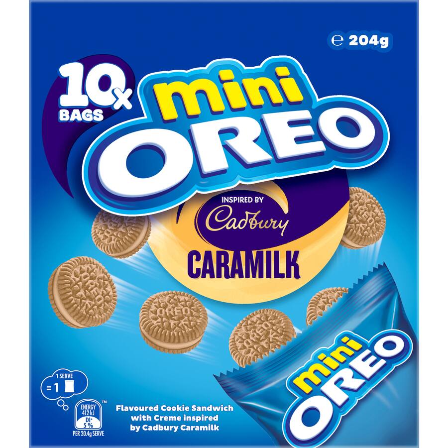 Oreo Mini Creme Filled Biscuits Caramilk Minis