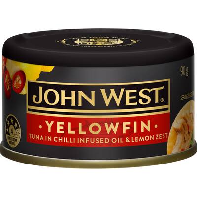 john west tuna yellowfin chilli & lemon