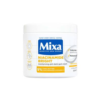 mixa body cream niacinamide bright