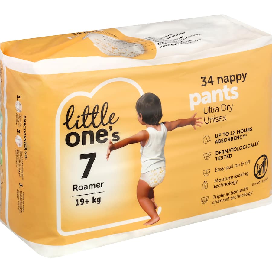 Little One's Nappy Pants Roamer Boys & Girls Size 7