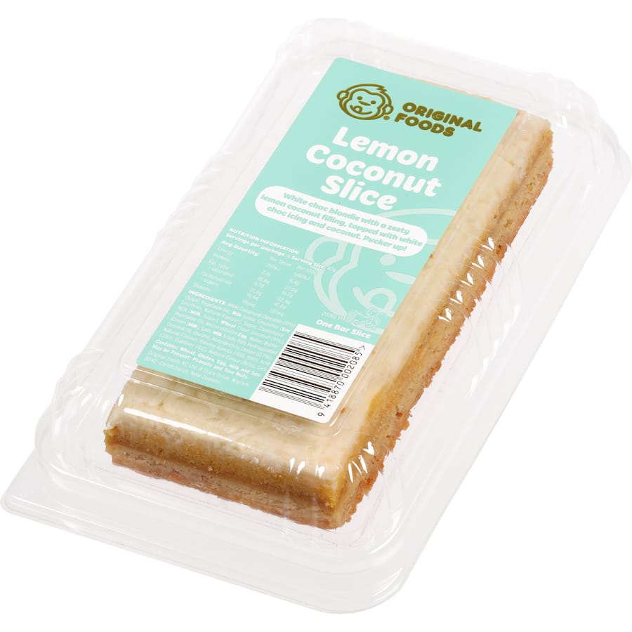 Original Foods Slices Lemon Coconut Bar