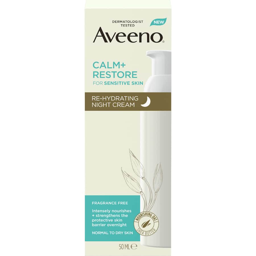 Aveeno Night Face Cream Moisturiser Calm & Restore