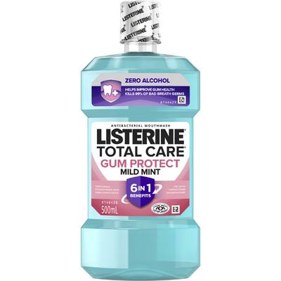 listerine total care mouthwash gum health mild mint