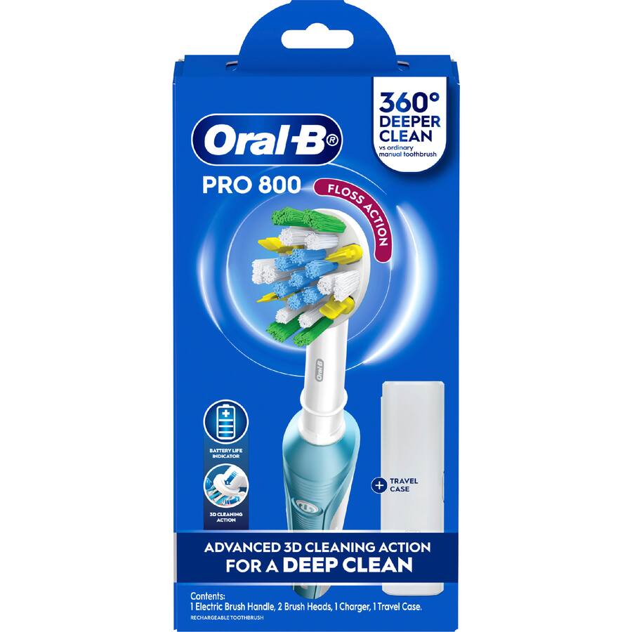 Oral B Pro 800 Electric Toothbrush Floss Action
