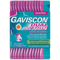 Gaviscon Dual Action Heartburn & Indigestion Relief Liquid Sachets