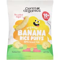 Ceres Organics Banana Baby Rice Puffs 10+ Months