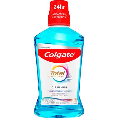 colgate total mouthwash clean mint alcohol free