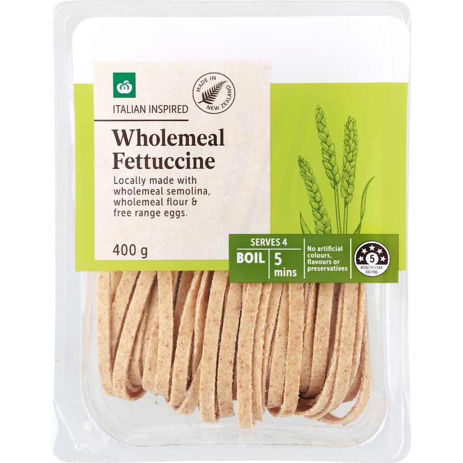 Woolworths Fresh Pasta Chilled Fettuccine Wholemeal