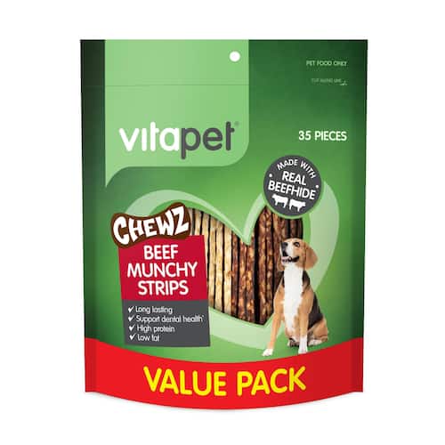 Vitapet Dog Treats Beef Munchy Strips
