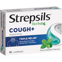 Strepsils Herbal Cough+ Throat Lozenges Menthol
