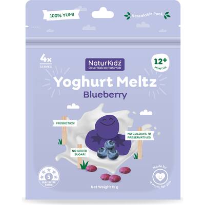 naturkidz yoghurt meltz baby snacks blueberry