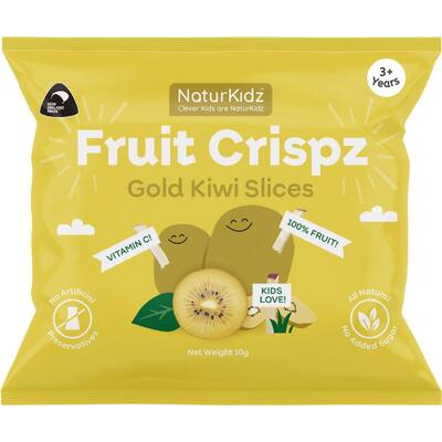 naturkidz fruit crispz baby snacks gold kiwi slices