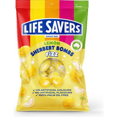 life savers sweets lemon sherbert bombs fizz