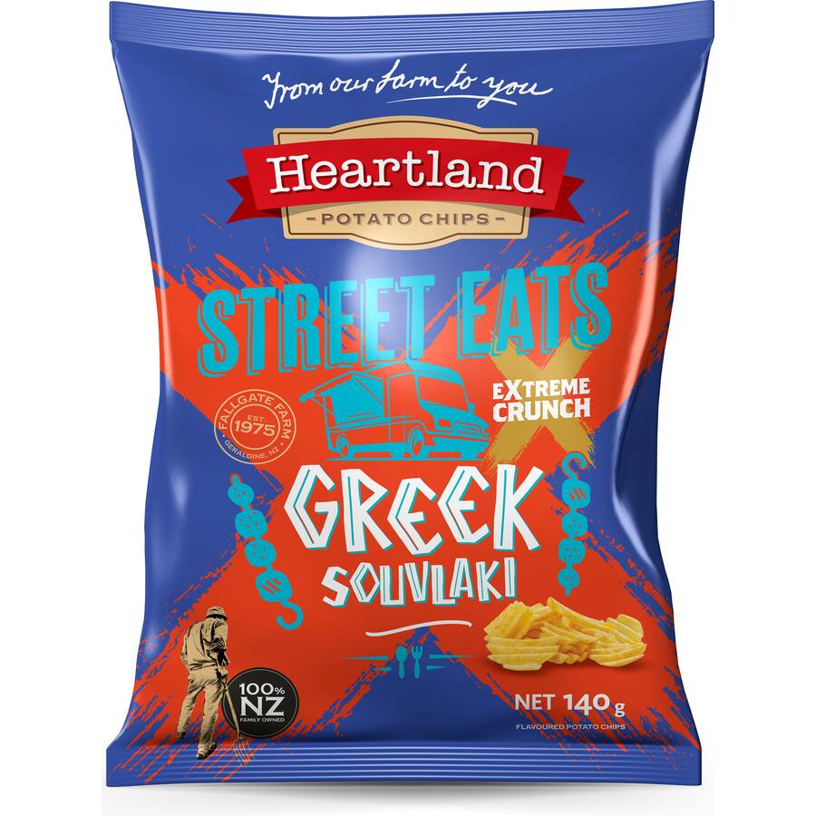 Heartland Street Eats Chips Greek Souvlaki
