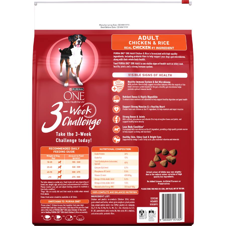 Purina One Feeding Dog Chicken And Rice Purina ONE Chicken Brown